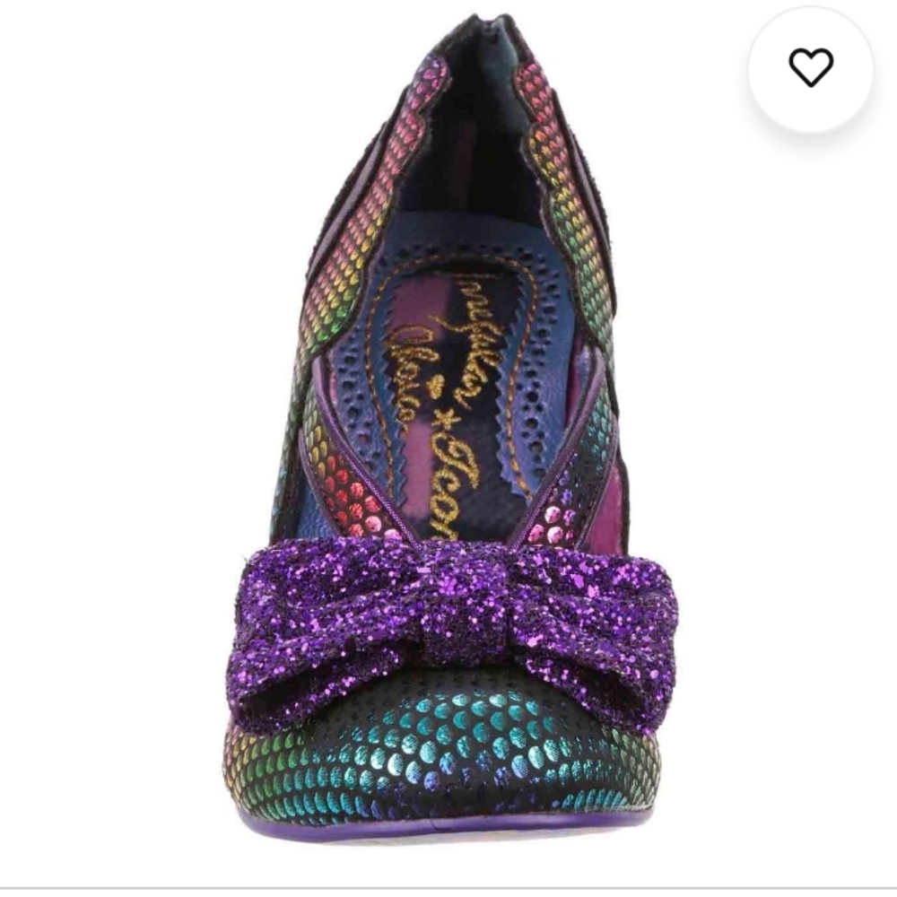 New 'STAGE LEFT' glitter & rainbow Irregular Choice heels, size 37, US size 6-7 - Picture 7 of 10